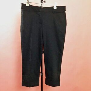 Lane Bryant Size 16 Black Cropped Jacquard Pants